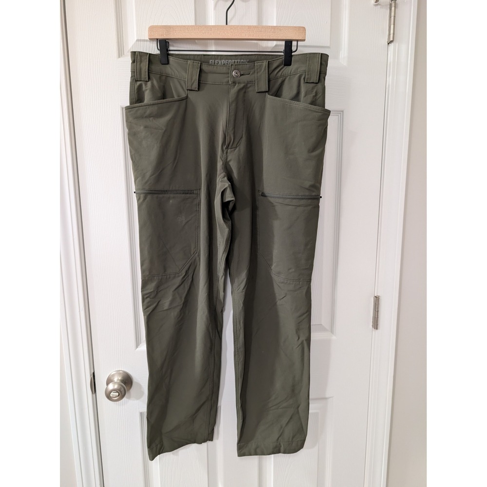 Duluth Trading, Mens 34x30, Flexpedition Cargo Pants, Slim Fit, Olive, Outdoor